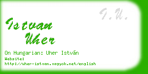 istvan uher business card